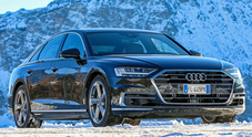 Avanguardia tecnica: l'avveniristica Audi A8 si trasforma nella regina delle Alpi