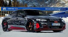 Audi RS e-tron GT, anteprima ai Mondiali di sci di Cortina. Svelata il 9 febbraio online la supercar elettrica da 650 cv