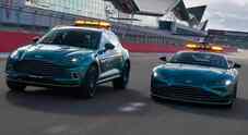 Aston Martin Vantage e DBX, sono safety e medical car in F1. Dopo esperienza 2021 tornano in pista in 12 prove del Campionato