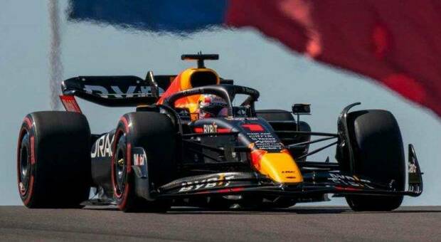 Max Verstappen con la sua Red Bull in Texas