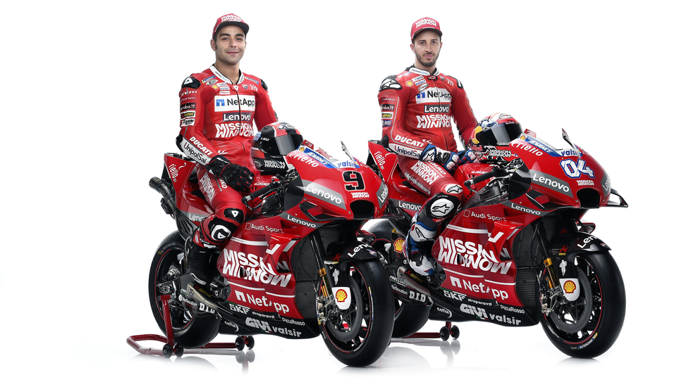 Andrea Dovizioso e Danilo Petrucci in sella alla nuova Ducati per il mondiale MotoGP 2019