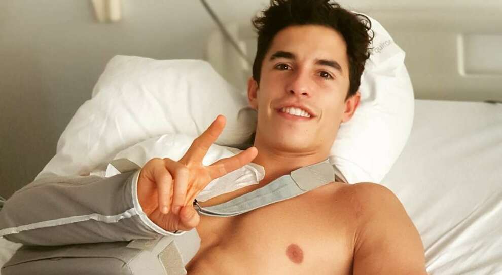 Marc Marquez subito dopo l'operazione