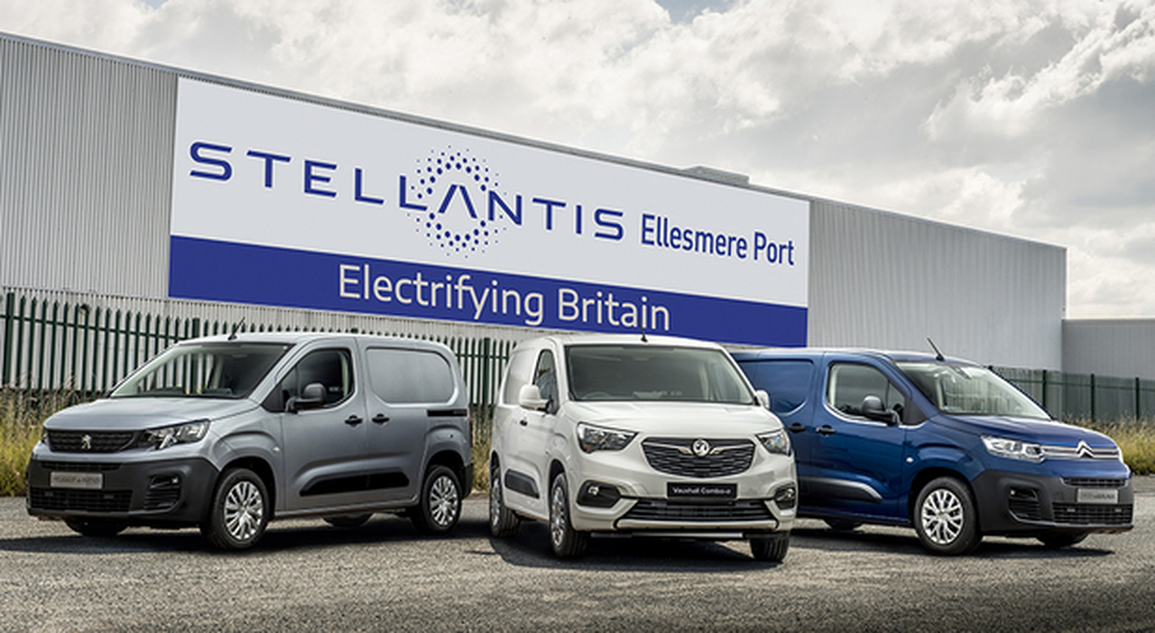 Il sito produttivo Stellantis di Ellesmere Port, dove si produrrà un veicolo totalmente elettrico dal 2022