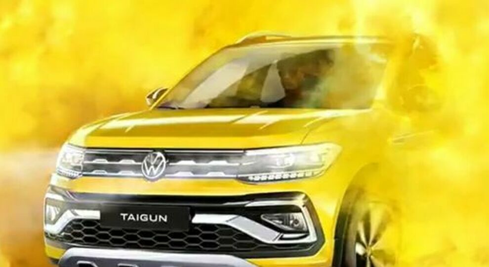 Il teaser della Taigun che campeggia in apertura del sito Volkswagen India