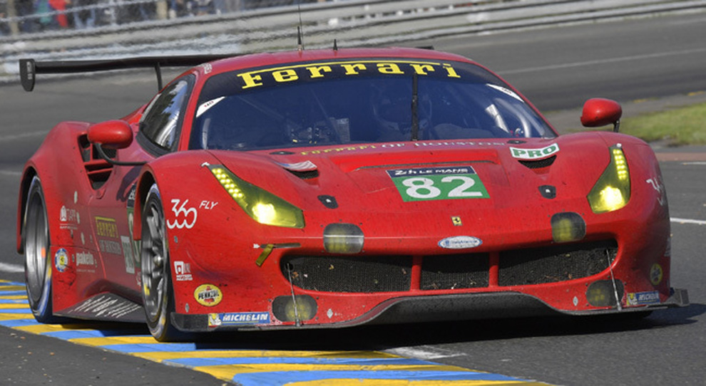 Fisichella a Le Mans con la Ferrari 488 GTE nell'edizione scorsa