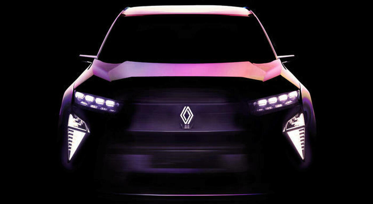 L unica immagine teaser rilasciata mostra una vettura molto somigliante nel frontale alla recente Mégane E-Tech Electric