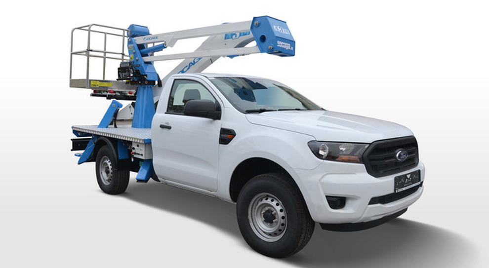 Un rendering del Ford Ranger in versione chassis cab